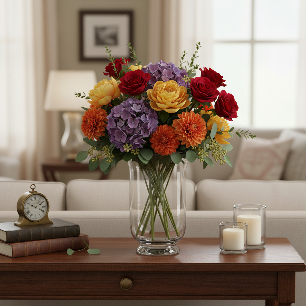 VHV0815 - Large Hurricane Glass Vase - 15