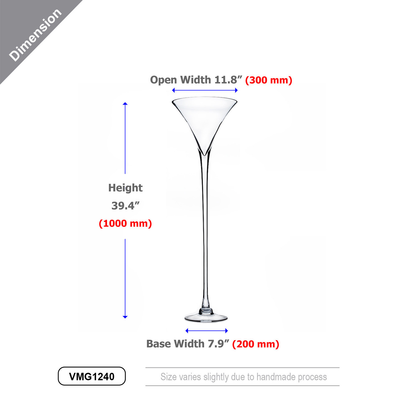 マティーニ8839 VMG1240 - Martini Glass Vase - 40