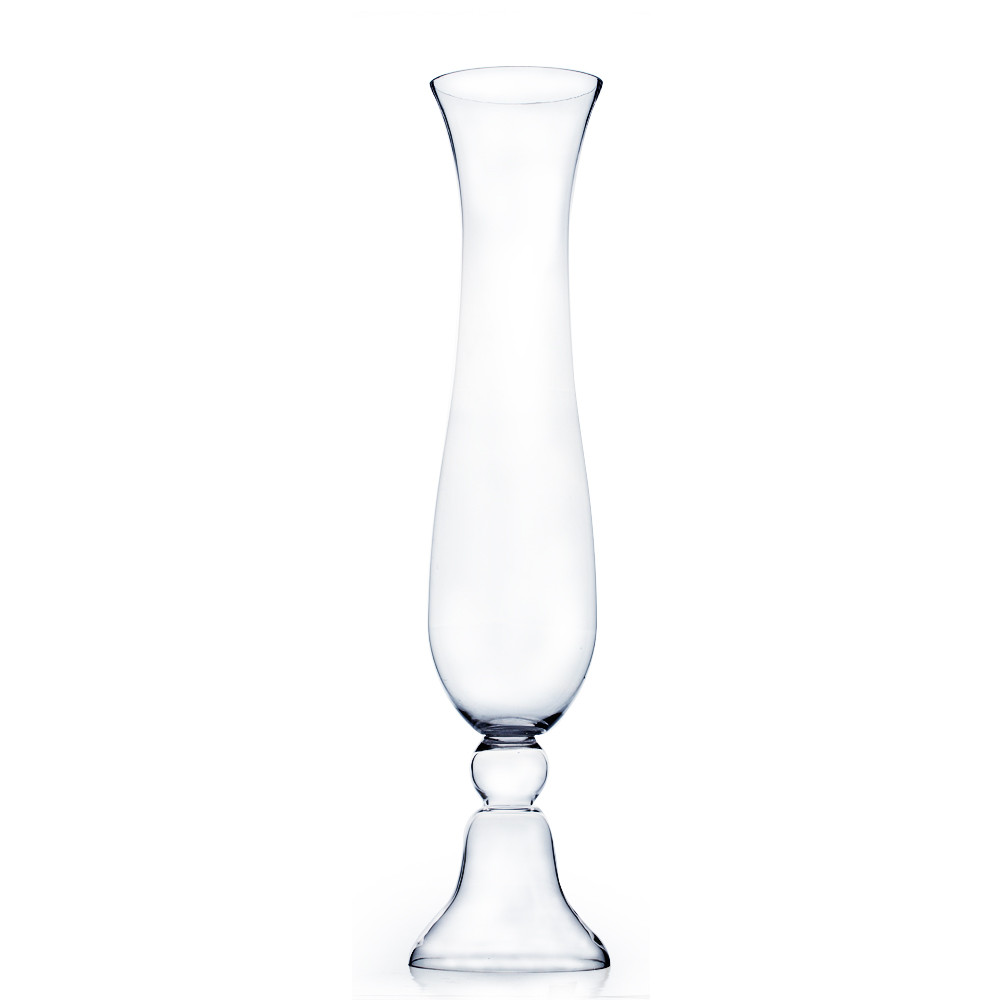 VTR0535 Clear Trumpet Vase 7" x 35" H