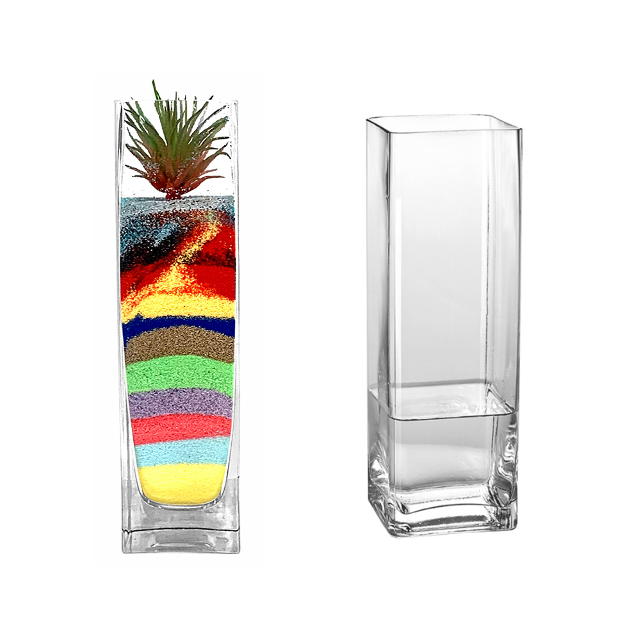 VBV0208 - Square Glass Block Vase - 2