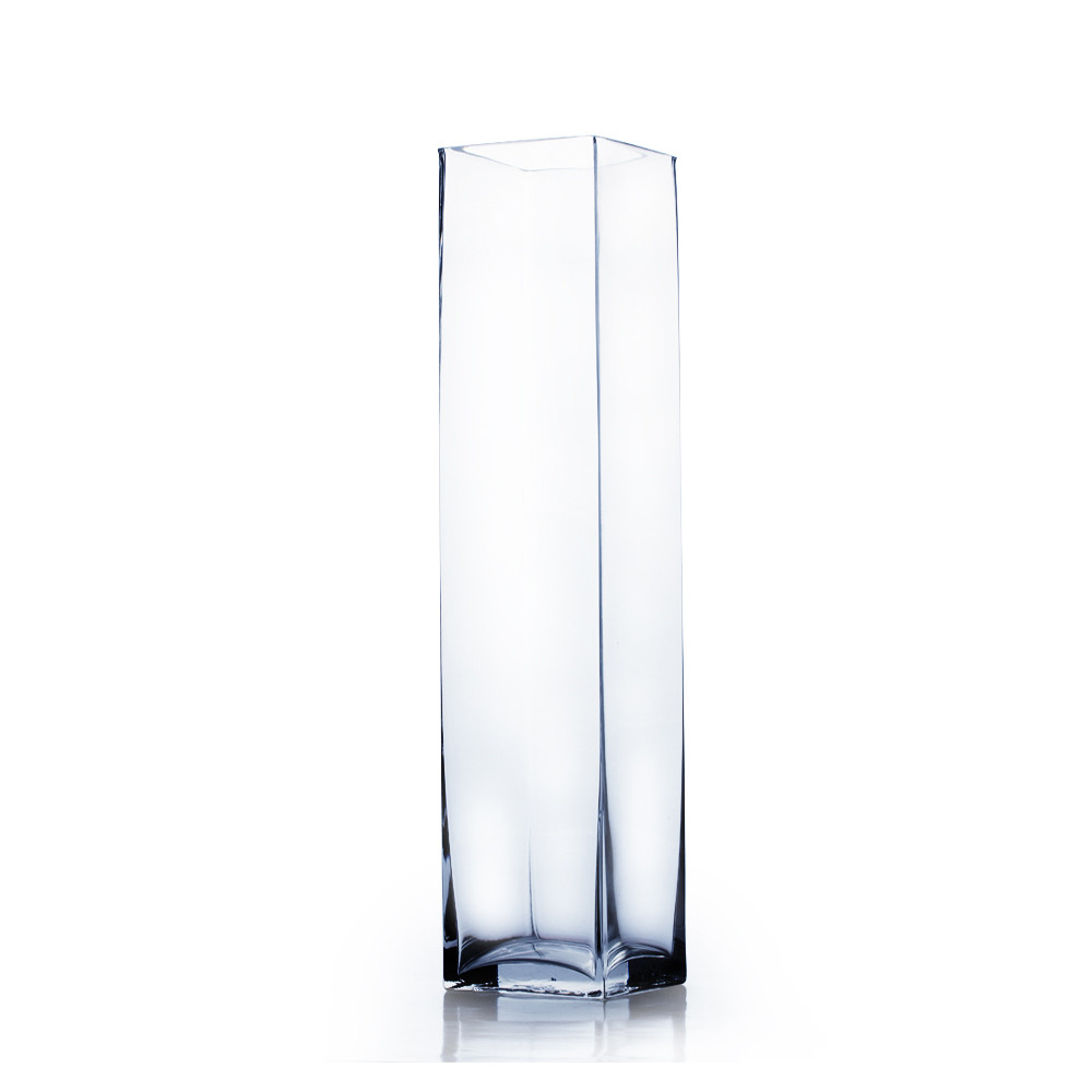 Tall Glass Vase① VBV0416 - Square Glass Block Vase - 4