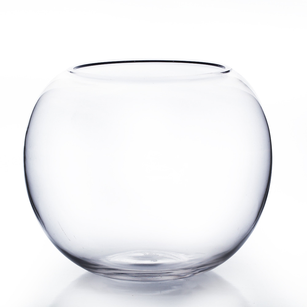 VBW0008 Clear Bubble Bowl Glass Vase 8"