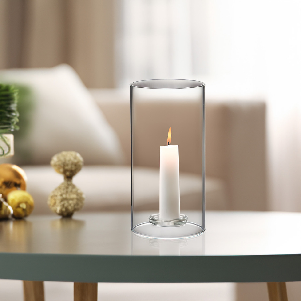 candle✣candle HST0408 - Clear Hurricane Candle Shade Chimney Tube [No