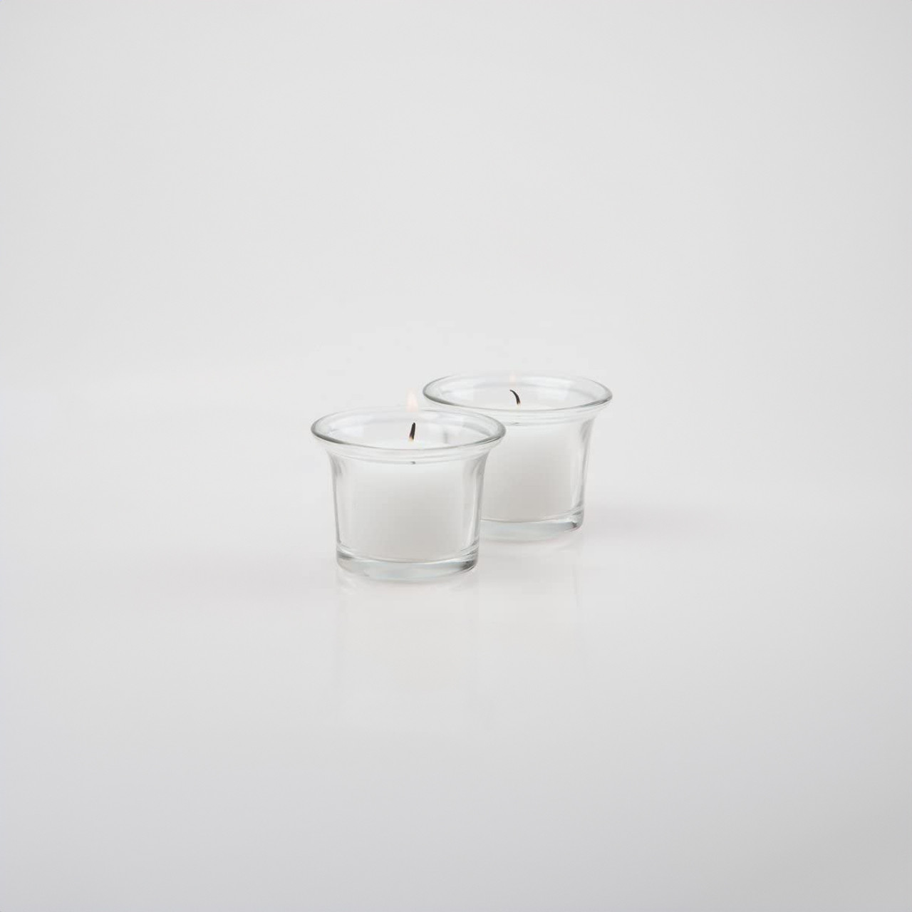 Flared Tealight Glass Cup - Clear Glass