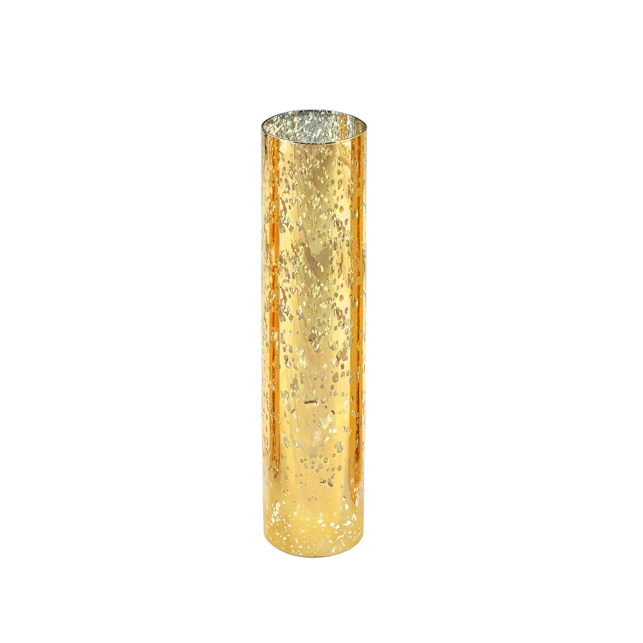 HST2510GS - Gold Speckled Glass Hurricane Candle Shade Chimney
