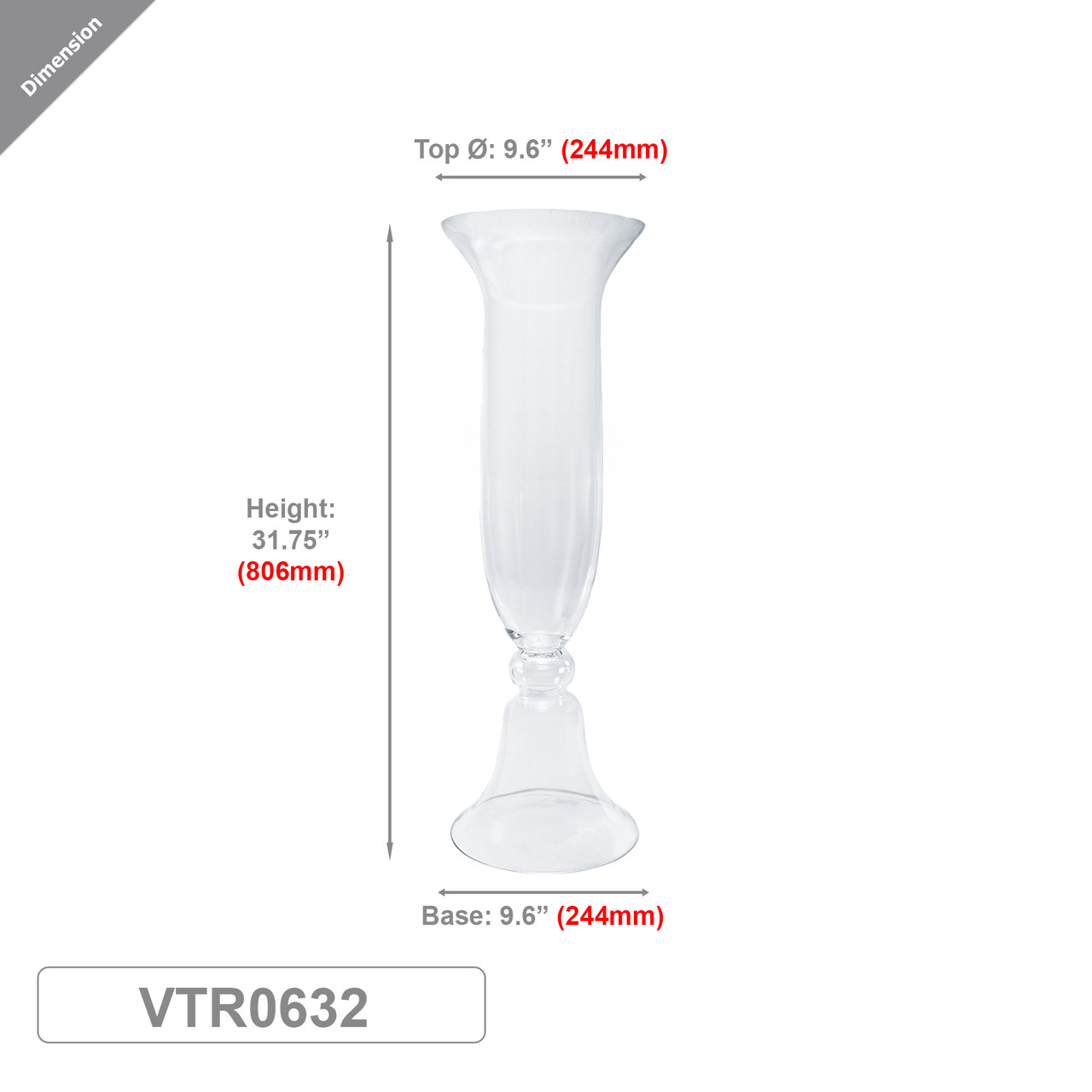 vaseman 花器 VTR0632 - Garnier Trumpet Vase - 32