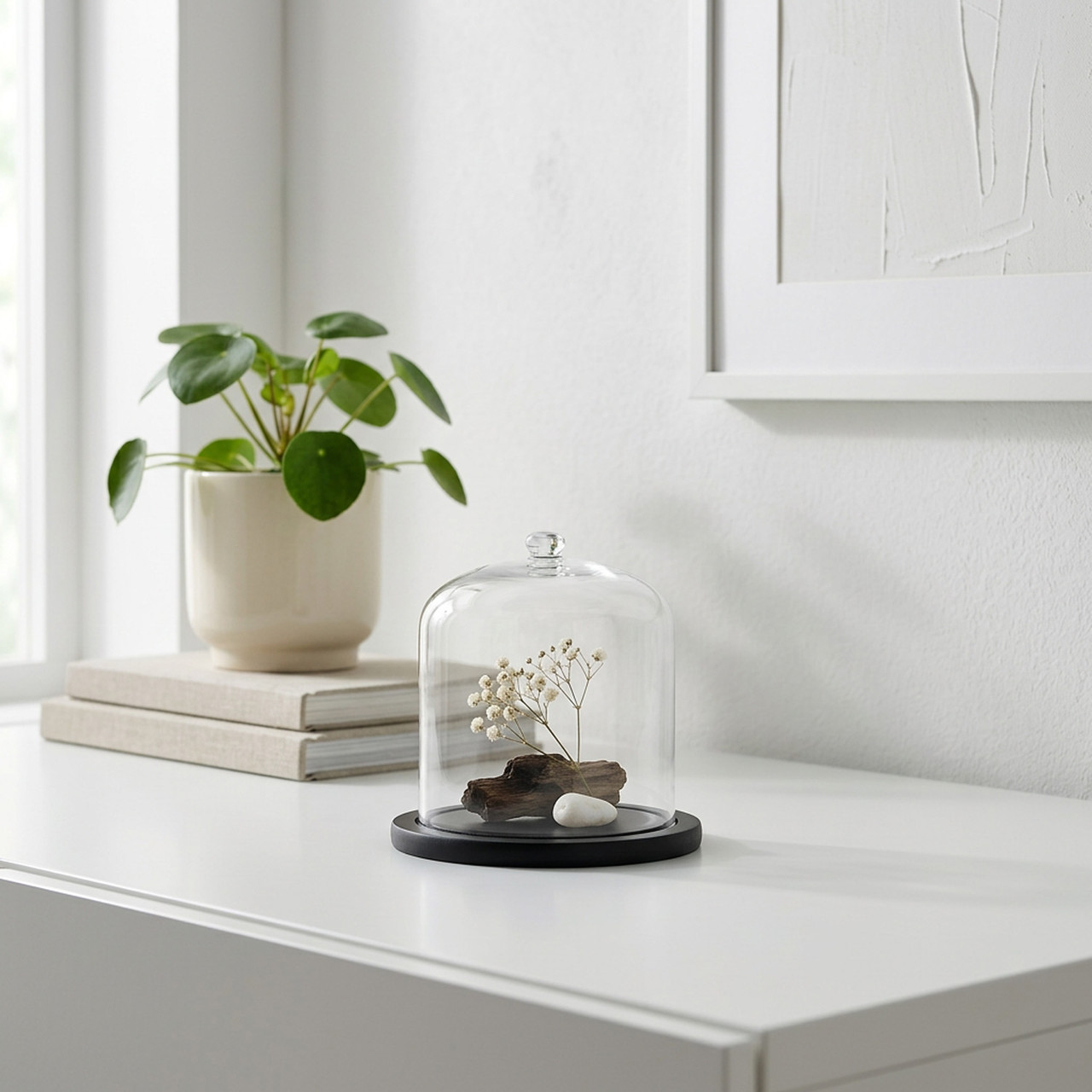 VDM0304BB - Small Glass Cloche with Base - 4.1