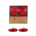 CGA064-R 3" Floating Disc Candles - Red (4 pcs/box)