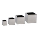 CSQ6506SV - Silver Square Ceramic Cube - 6.5"x6"H