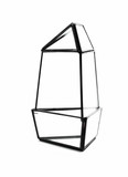 GET2008BK - Triangular Obelisk Geometric Glass Terrarium 8"H - (9 pcs/case)