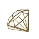 GET2105GD Gold Diamond Geometric Glass Terrarium. 6"H - (12 pcs)