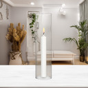 HST0418 - Clear Hurricane Candle Shade Chimney Tube (NO Bottom) -  4" x 18" (12 pcs/case)