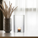 HST0610 - Clear Hurricane Candle Shade Chimney Tube  [No Bottom] - 6" x 10"