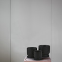 COB7406BK - Large Black Ceramic Modern Pedestal Bowl - 6" W x 5.8" H