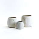 CFB9205WT - Medium White Sand Glazed Moai Bowl - 5.25"