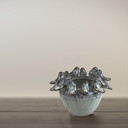 CAV4205WT - Small Ceramic Gathering Bird Pot - 3.5" W x 3.4" H