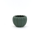 CPB2907PB - Medium Weathered Hunter Green Pumpkin Pot - 6.4" W x 4.5" H