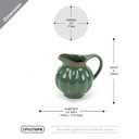 CPV2705PB - Small Dark Green Ceramic Pitcher Pot Vase - 5" H (16 pcs/case)