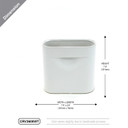 CRV3608WT - Medium White Flat Portfolio Vase - 7.5" W x 2.9" L  x 7.5" H