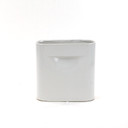 CRV3609WT - Large White Flat Portfolio Vase - 9" W x 3" L  x 8.9" H