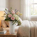 VCY0512WT - White Cylinder Glass Vase - 5"x12"