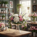 VCP0909 - Bowl Glass Vase on Stand - 9"x9"