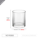 3" Diameter Glass Cylinder Vase  (Various Heights)