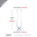 VTR1320 - Hurricane Cocktail Glass Trumpet Vase - 20"