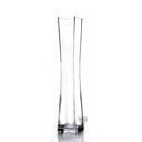 VXV0422 Unique Square Concave Glass Vase - 4" x 22" (8pcs)