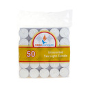 CGA082-W - 1.5" Tea Light Candle - White (Bag of 50 candles)