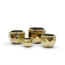 CGB3906GD - Extra Large Gold Geometric Pot - 6.7" W x 5.3" H