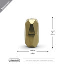 CGV5108GD - Medium Gold Geometric Vase - 4.1"x8"H