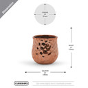 CUB5304RG - Unique Textured Rose Gold Pot - 4.3"