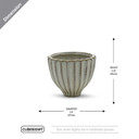 CUB8503WT Small Fancy White Acorn Ceramic Vase - 3.25" H (32 pcs)