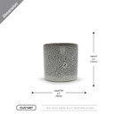 CUC1407 - Gray Stippled Ceramic Cylinder - 6.4" H (8 pcs/case)