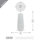 CUD0114WT Unique Modern White Vase - 14" H (8 pcs)