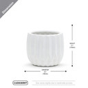 CUD0305WT Medium Unique Modern White Pot - 5.1" H (12 pcs)