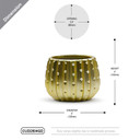 CUD2504GD Small Matte Gold Ceramic Cactus Pot - 4" H (24 pcs)
