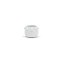CUD5404WT White Honey Pot Vase with Decorative Knob Edge - 3.8" H (24 pcs)