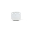 CUD5405WT White Honey Pot Vase with Decorative Knob Edge - 5" H (12 pcs)