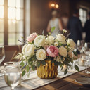 CUD8904GD - Small Unique Gold Ceramic Pot - 4.5" W x 4" H