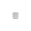 CUD8904WT Small Unique White Ceramic Pot - 4.5" W x 4" H (24 pcs)