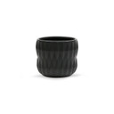 CUD8906BK - Large Unique Black Ceramic Pot - 6"