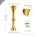 VTV2136GD - Gold Reversible Trumpet Vase - 36"