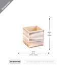 WCB0005WA - White Washed Wood Planter Box - 5" (12 pcs)