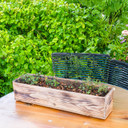 WBR2044WA - White Washed Wood Planter Long Box - 20" (6 pcs)