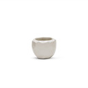 CGB3904WT - Medium White Geometric Pot - 5.1" W x 4.1" H