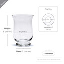 VHV0808 - Small Hurricane Glass Vase - 8"