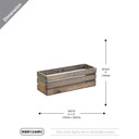 WBR1244RC - Rustic Wood Wine Crate Long Box - 12" (6 pcs)