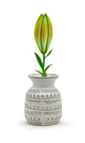 CUV9806WT - Fancy White Pineapple Vase - 6" H